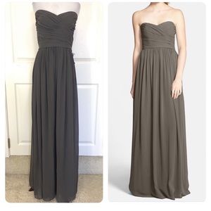 NEW with tags! Monique Lhuillier strapless chiffon dress